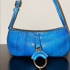 Dolce & Gabbana Blue Snakeskin evening bag